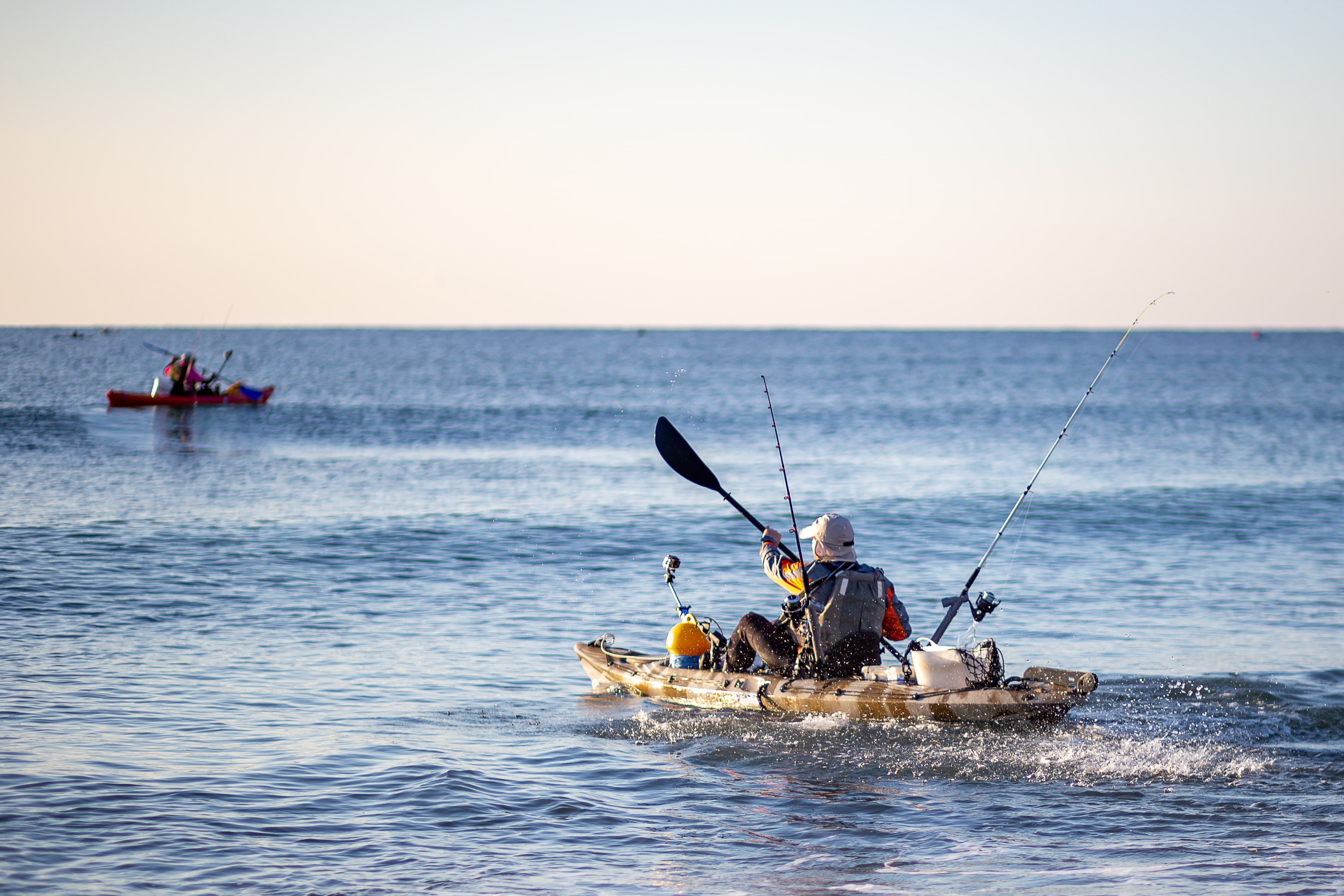 kayaking and fishing